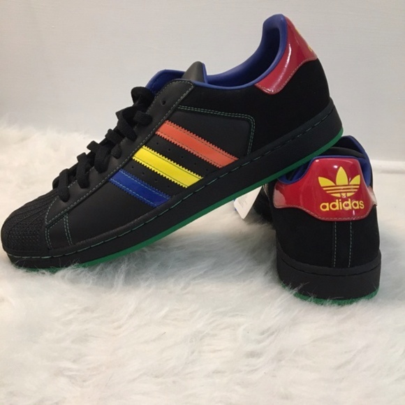 adidas superstar black rainbow